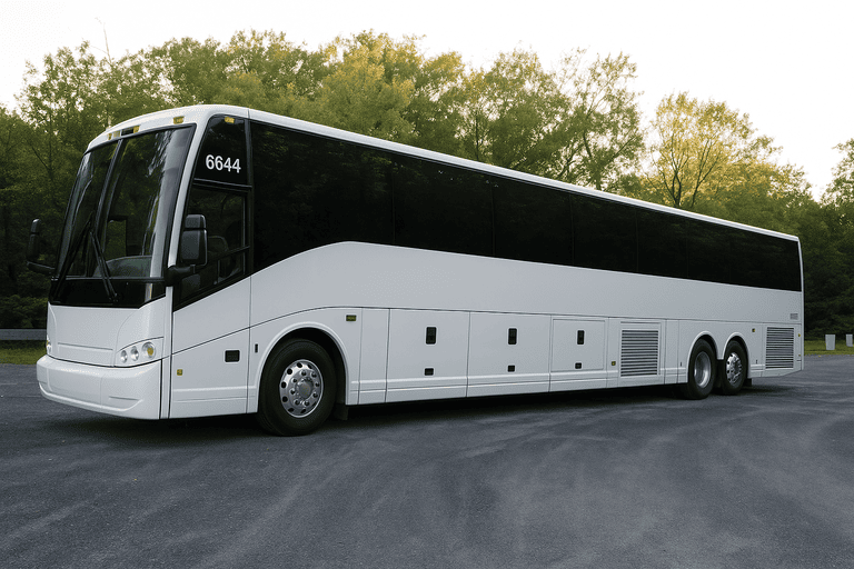exterior of Bus Rental Company Chino Hills coach bus
